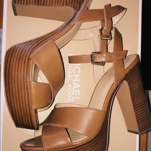 Michael Kors sia leather platform sandal